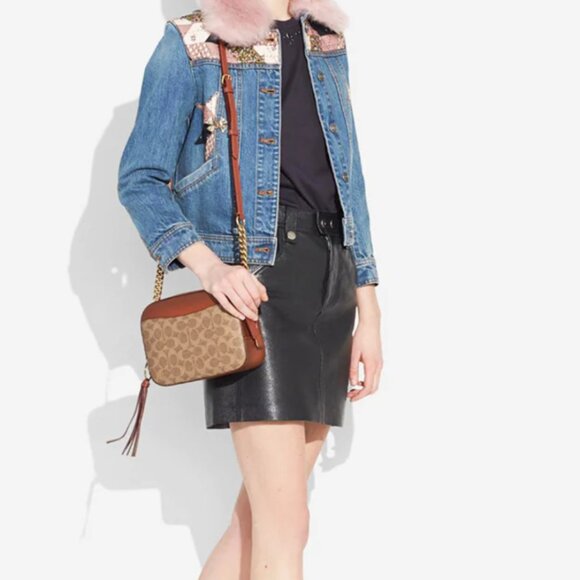 Coach Signature Canvas Camera Bag, Brown - Picture 4 of 8